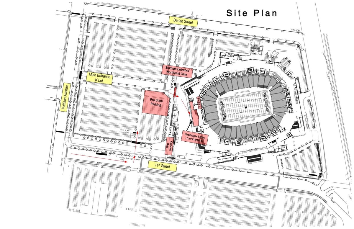 lincoln financial field ავტოსადგომზე რუკა