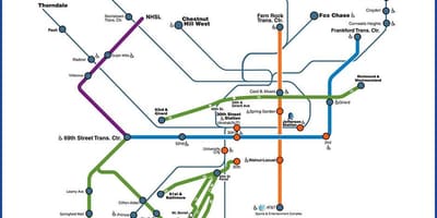 Septa რუკა Philly